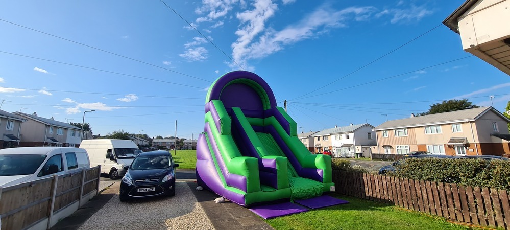 Green Purple Bouncy Slide