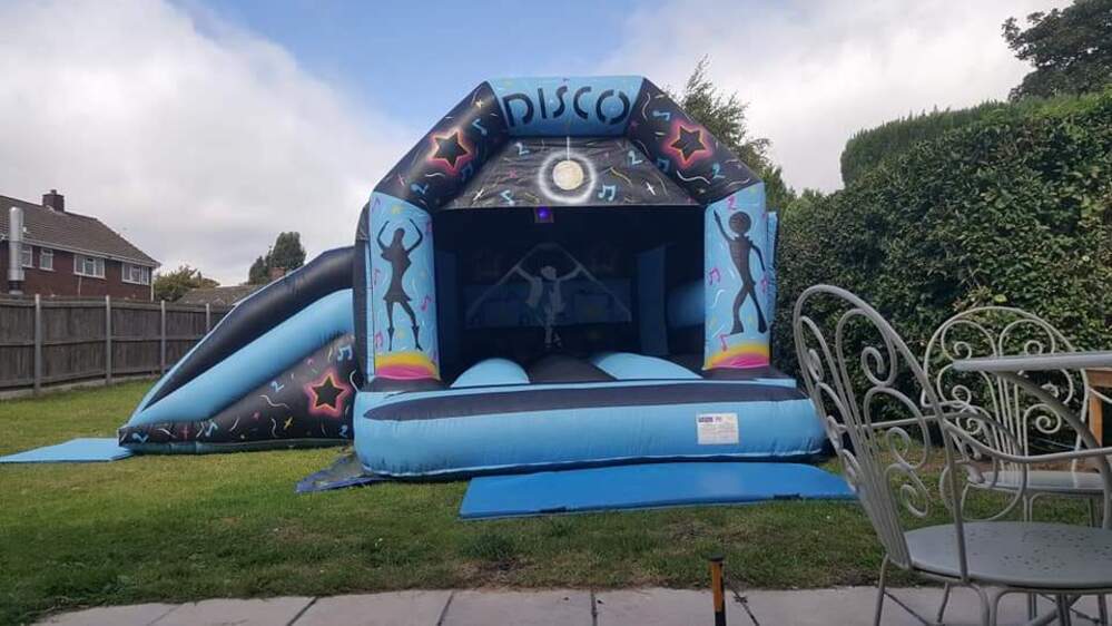 Disco Bouncy Castle Slide Combi