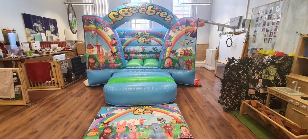Cbeebie bouncy castle